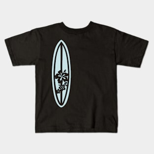 Blue surf board Kids T-Shirt